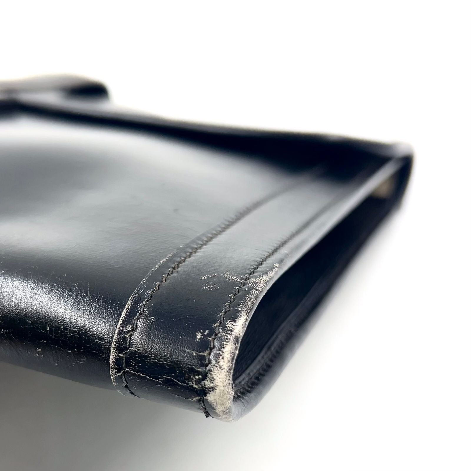 Hermes Jije Leather Black Clutch — view 7