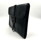 Hermes Jije Leather Black Clutch — view 5