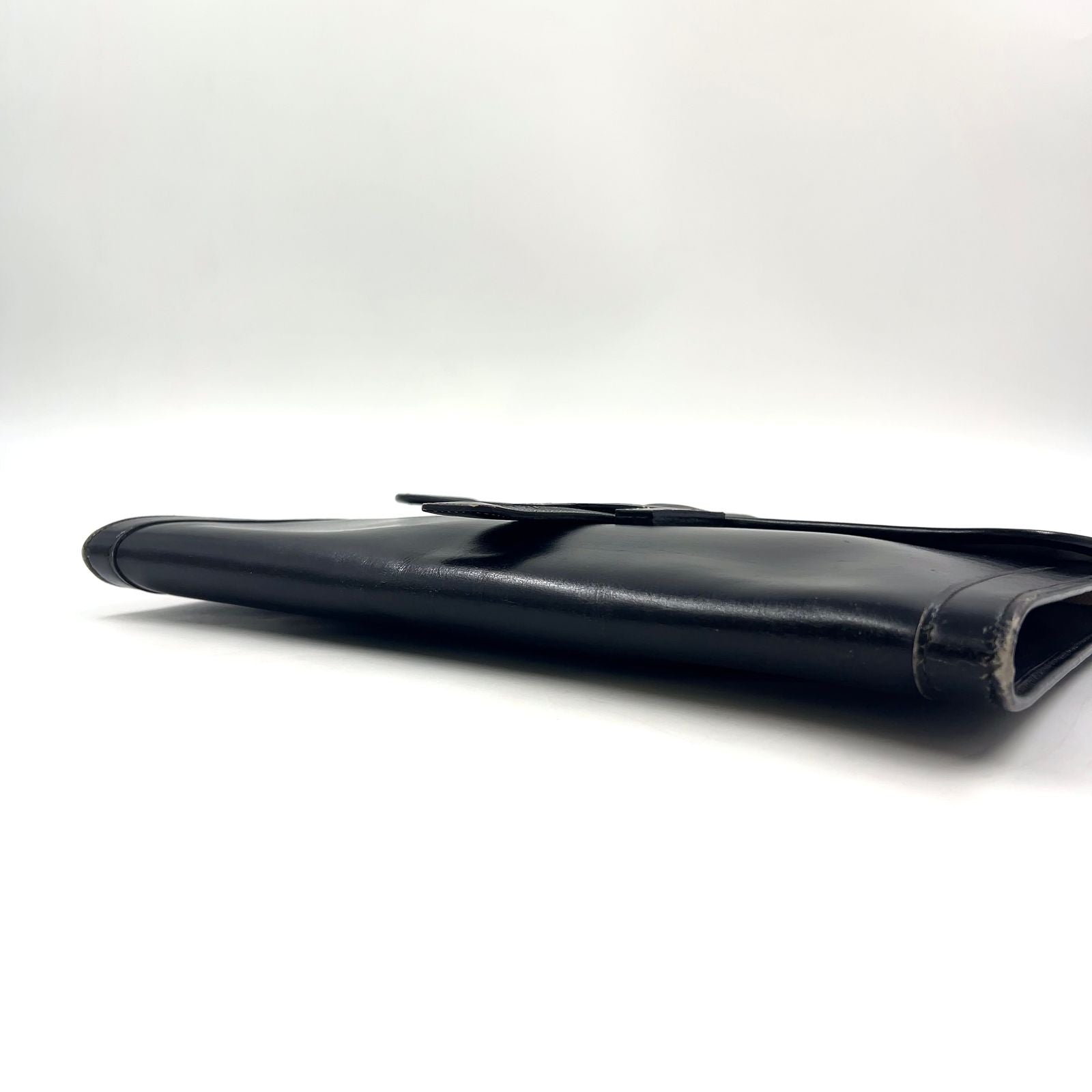 Hermes Jije Leather Black Clutch — view 6