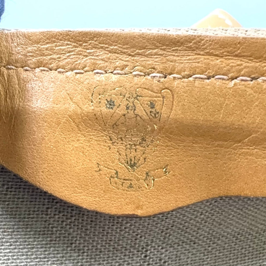 Gucci Vintage Micro GG Leather Fabric Beige Light Brown Red Boston Bag Gold — view 4