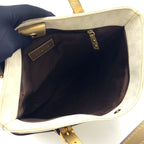 Loewe Repeat Anagram Leather Gold White Tote — view 3