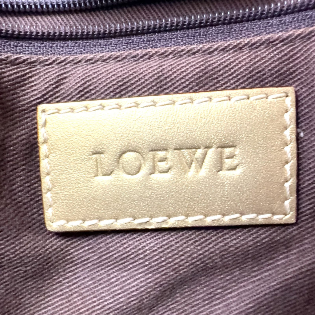 Loewe Repeat Anagram Leather Gold White Tote — view 4