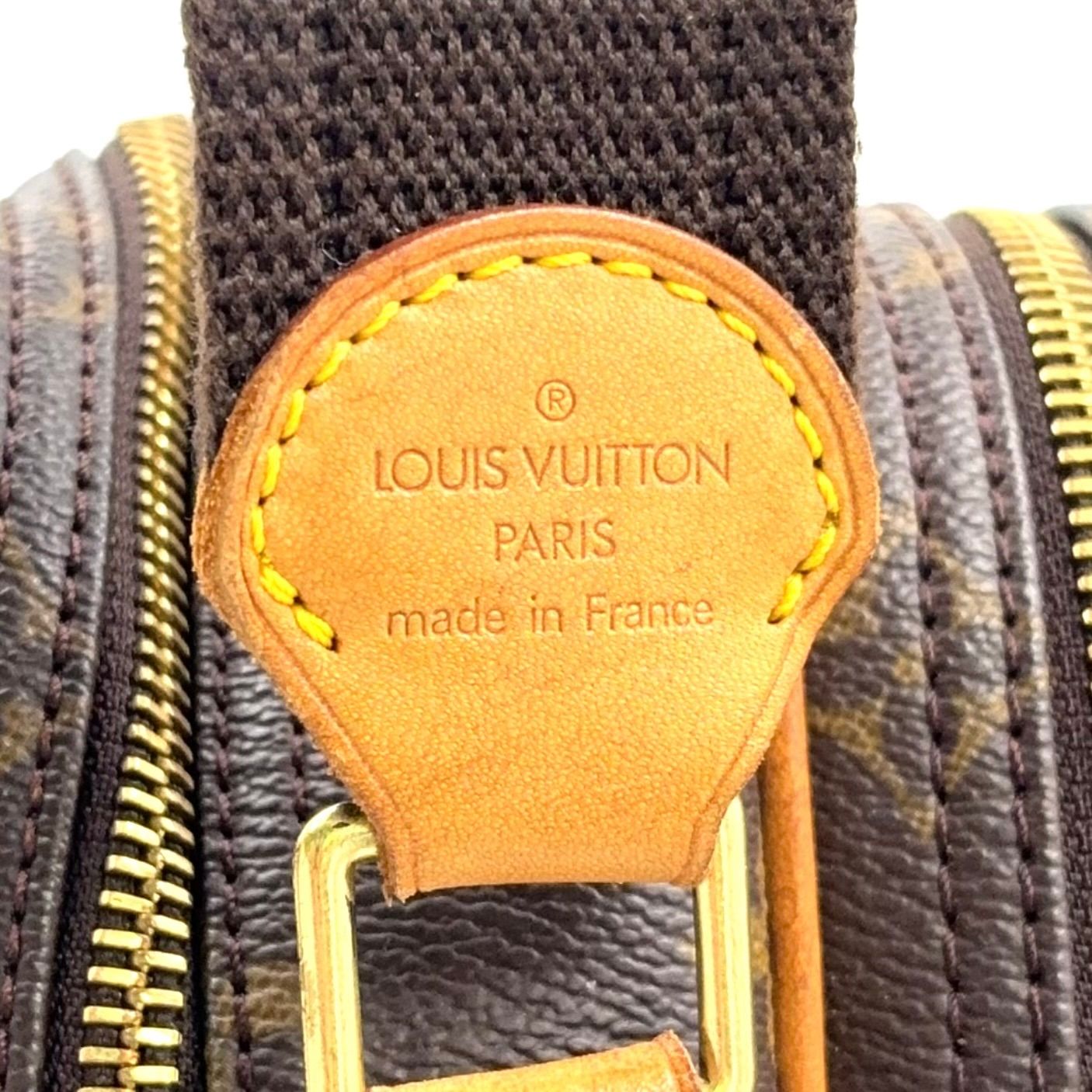 Louis Vuitton Reporter PM Monogram Leather Brown Light Shoulder Bag Gold — view 4