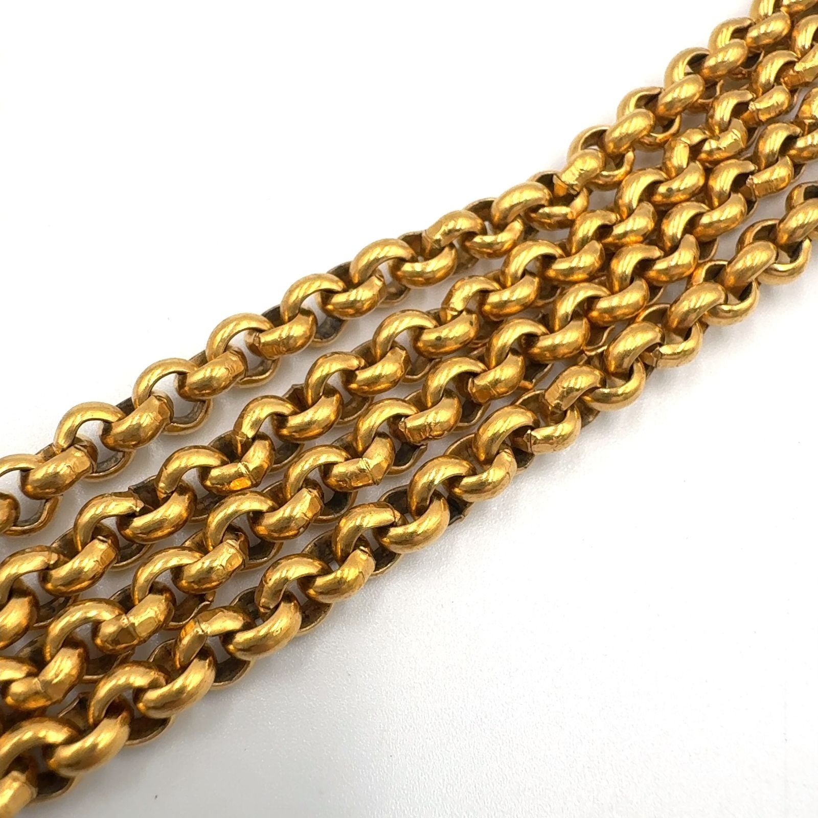 Chanel CC Logo Heart Gold Plated Necklace — view 7