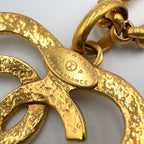 Chanel CC Logo Heart Gold Plated Necklace — view 4