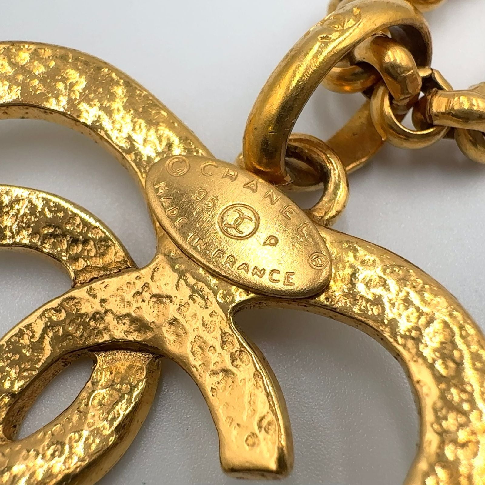 Chanel CC Logo Heart Gold Plated Necklace — view 4