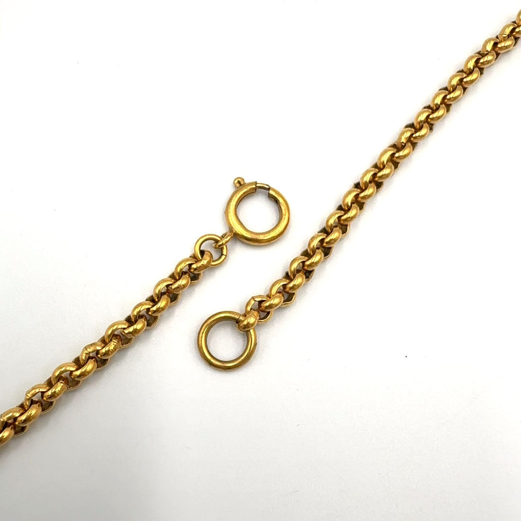 Chanel CC Logo Heart Gold Plated Necklace — view 6