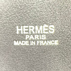 Hermes Potamos Cabas PM Leather Canvas Black Blue Handbag — view 4