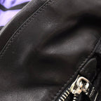 Prada Tessuto Wave Plastic Chain Nylon Purple Black Tote Silver — view 7