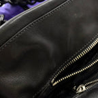 Prada Tessuto Wave Plastic Chain Nylon Purple Black Tote Silver — view 9