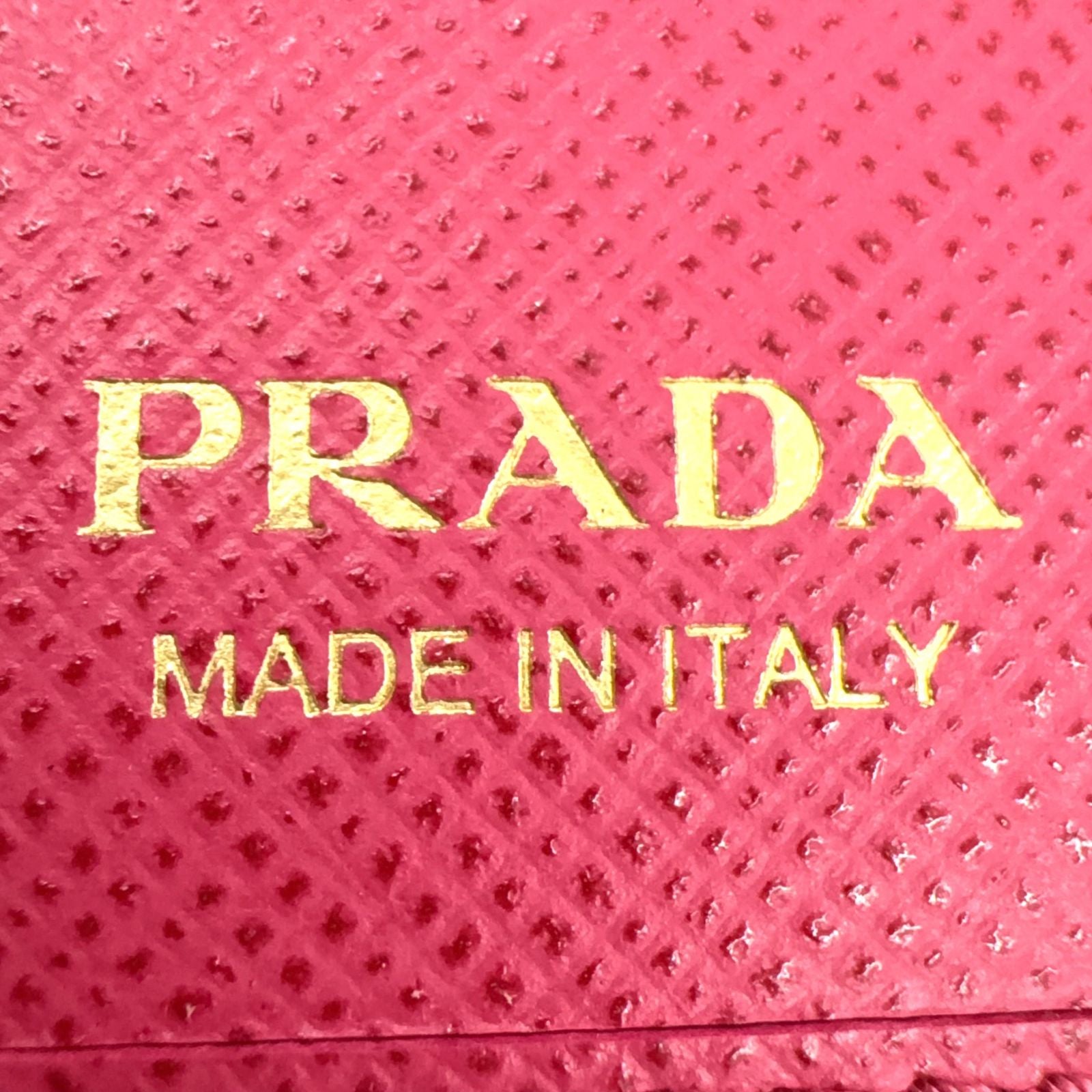 Prada Saffiano Metal 6 Leather Pink Key Case Gold Key Holder — view 4