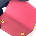 Prada Saffiano Metal 6 Leather Pink Key Case Gold Key Holder — view 8