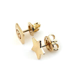 Gucci Star & Square Earrings YG Yellow Gold — view 3