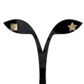 Gucci Star & Square Earrings YG Yellow Gold