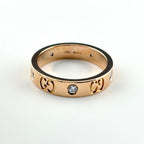 Gucci Icon Ring YG Yellow Gold Pave Diamond — view 2