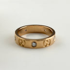 Gucci Icon Ring YG Yellow Gold Pave Diamond — view 3