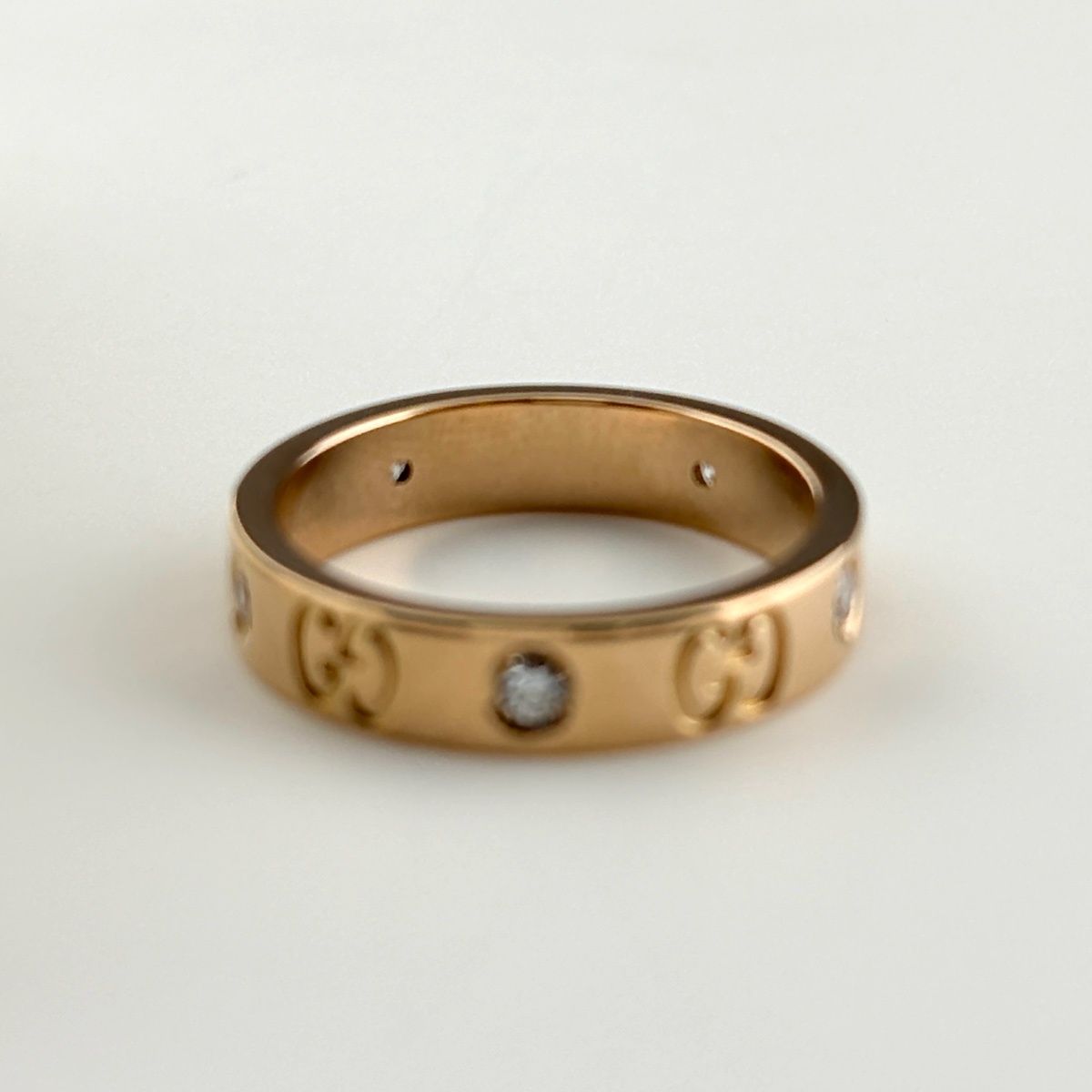 Gucci Icon Ring YG Yellow Gold Pave Diamond — view 3