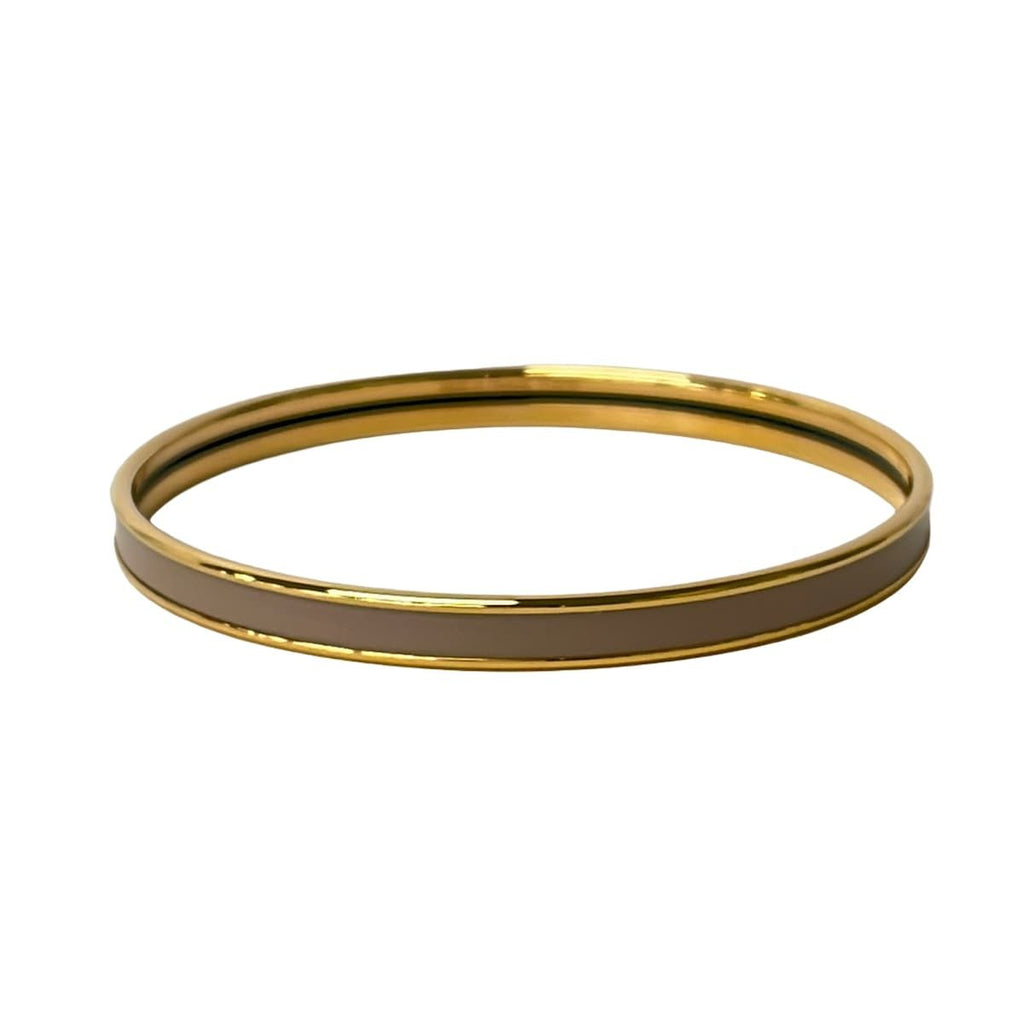 Hermes Bangle Uni Gold Beige Bracelet — view 3