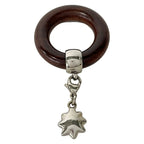 Hermes Scarf Ring Galaxy Dark Brown Silver