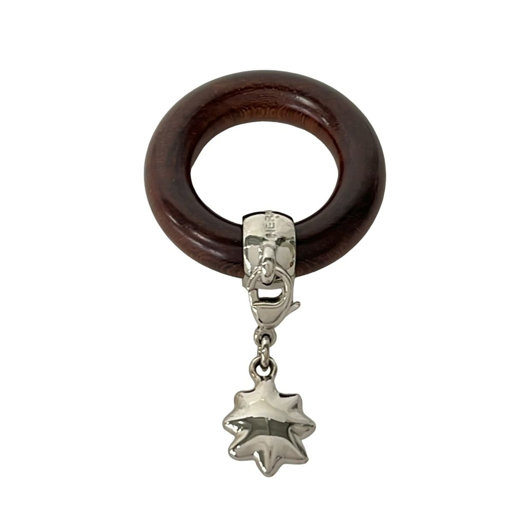 Hermes Scarf Ring Galaxy Dark Brown Silver — view 2