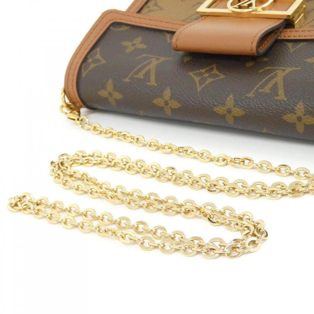 Louis Vuitton Monogram Reverse Portefeuille Dauphine Chain Wallet Shoulder — view 6