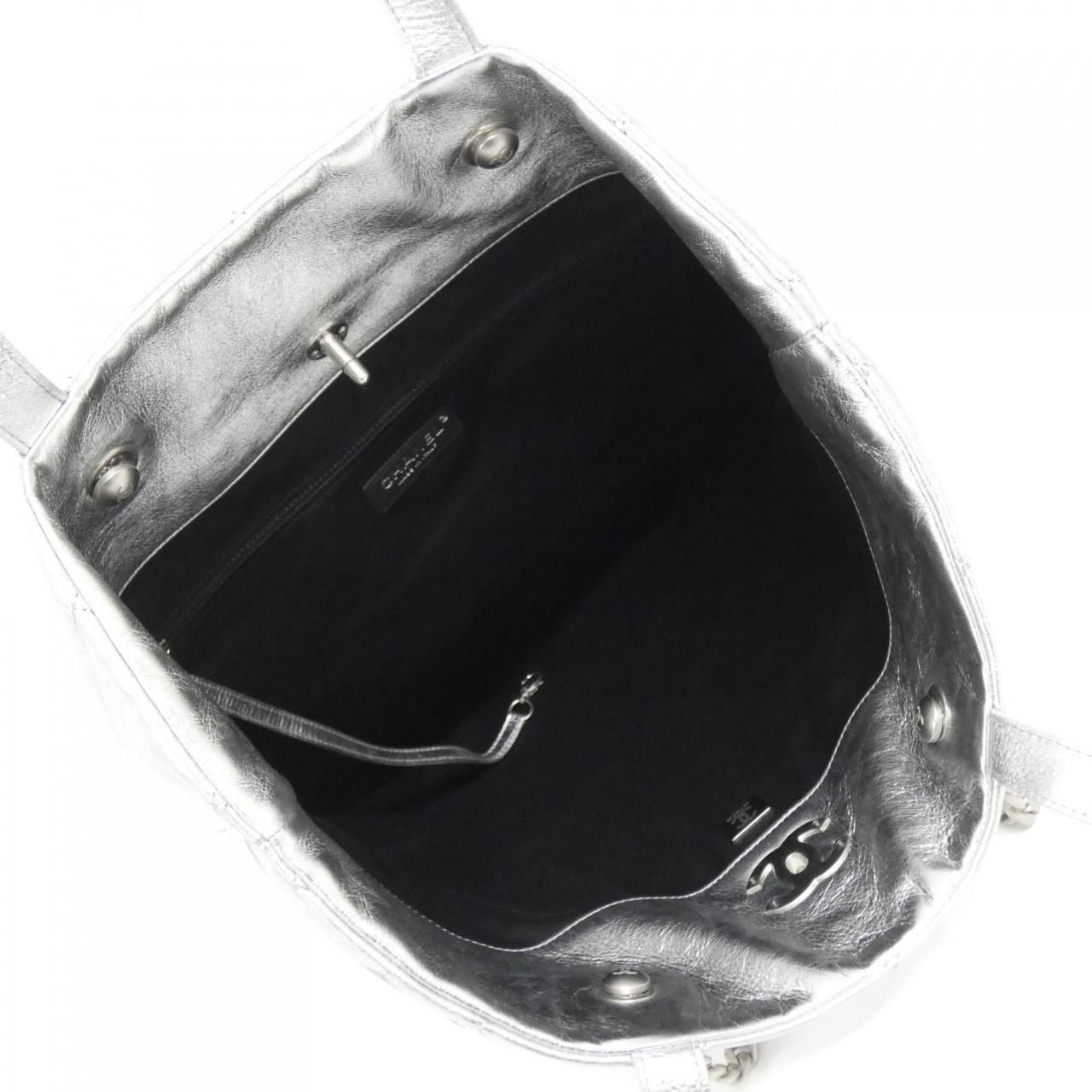 Chanel Bag Handbag Silver — view 6