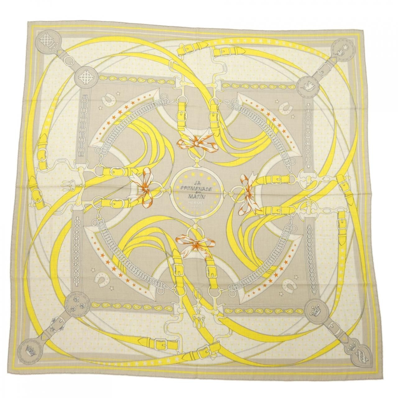 Hermes la Promenade du Matin Bandana Carre Shawl Scarf