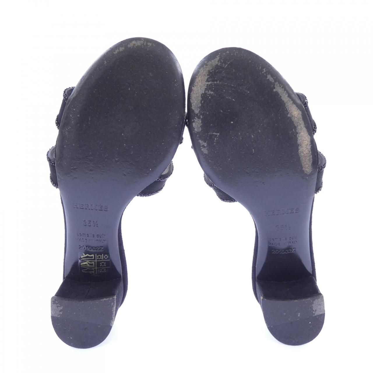 Hermes Oasis Sandals Black — view 4