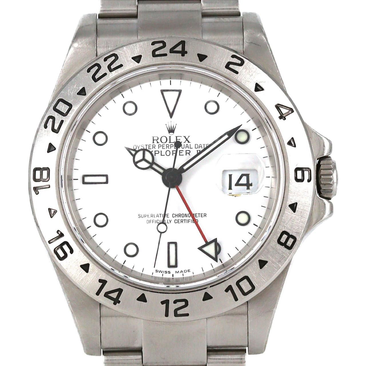 Rolex Explorer II SS Automatic Winding Number Watch