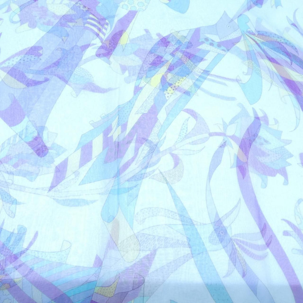 Hermes Stole Scarf Blue — view 4