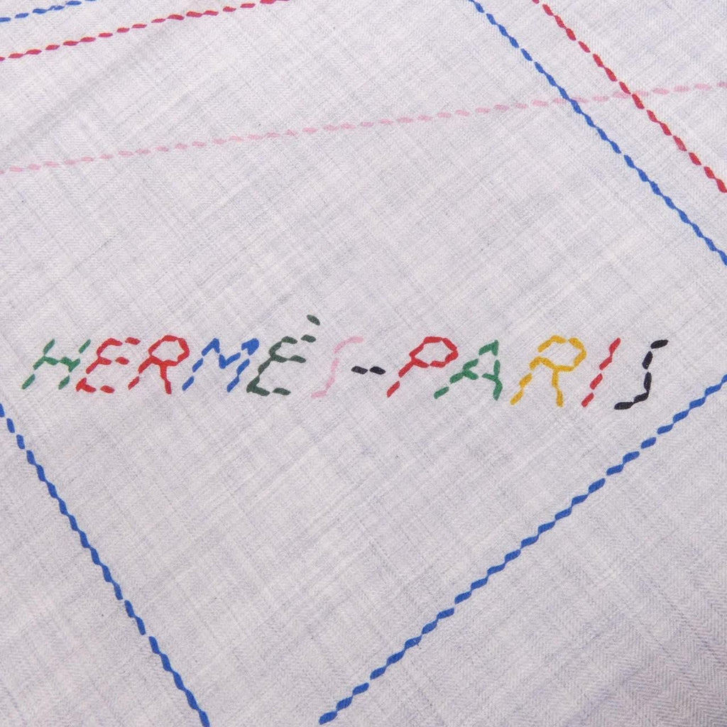 Hermes Pique Sellier Carre Shawl Scarf — view 4