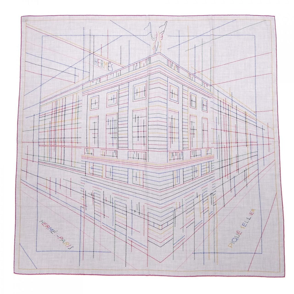 Hermes Pique Sellier Carre Shawl Scarf