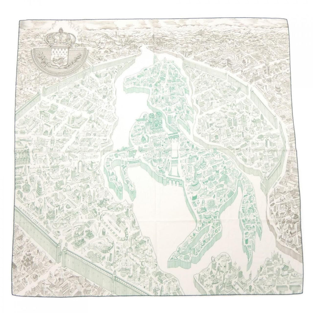 Hermes la Nouvelle Cite Cavaliere Carre Shawl Scarf