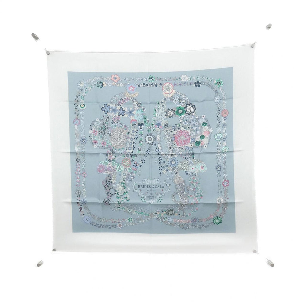 Hermes Brides de Gala en Fleurs Carre Scarf