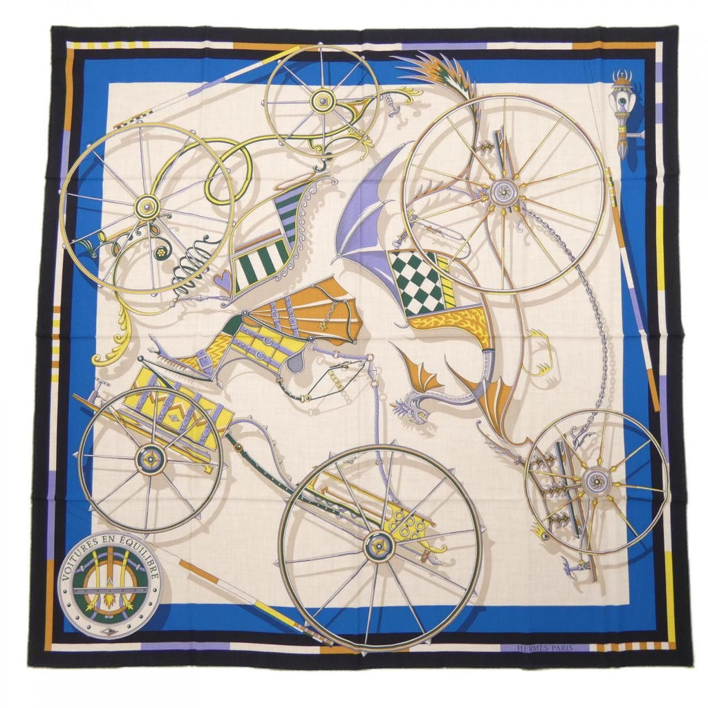 Hermes Voitures en Equilibre Carre Shawl Scarf