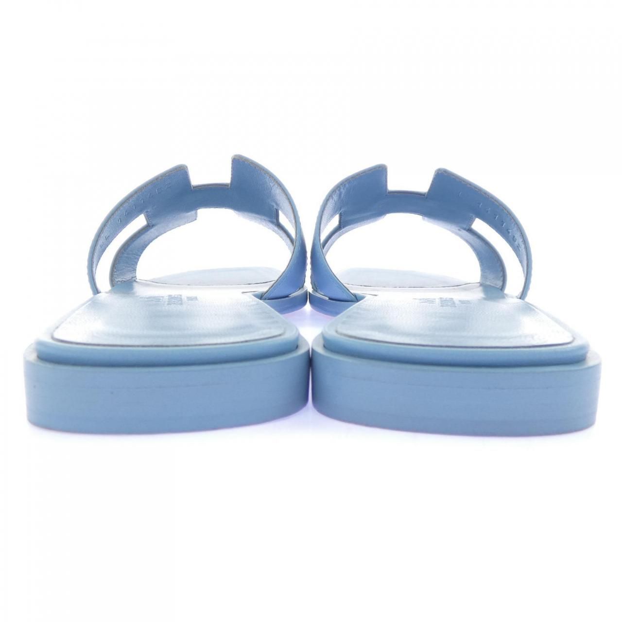 Hermes Oran Sandals Blue — view 5