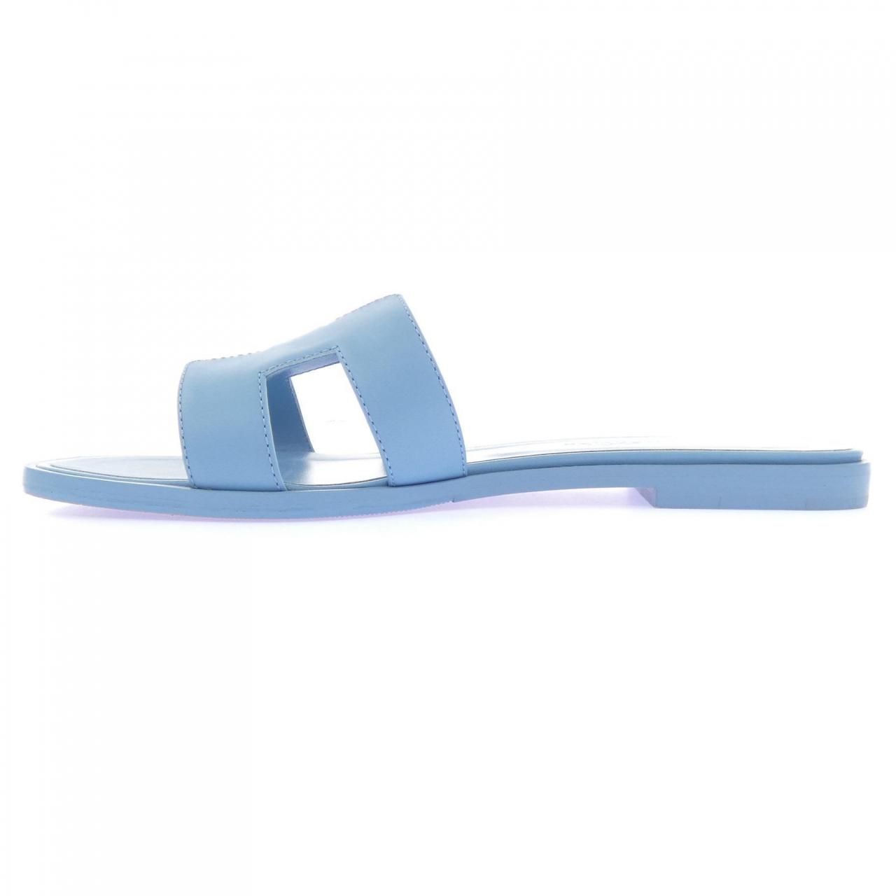 Hermes Oran Sandals Blue — view 2