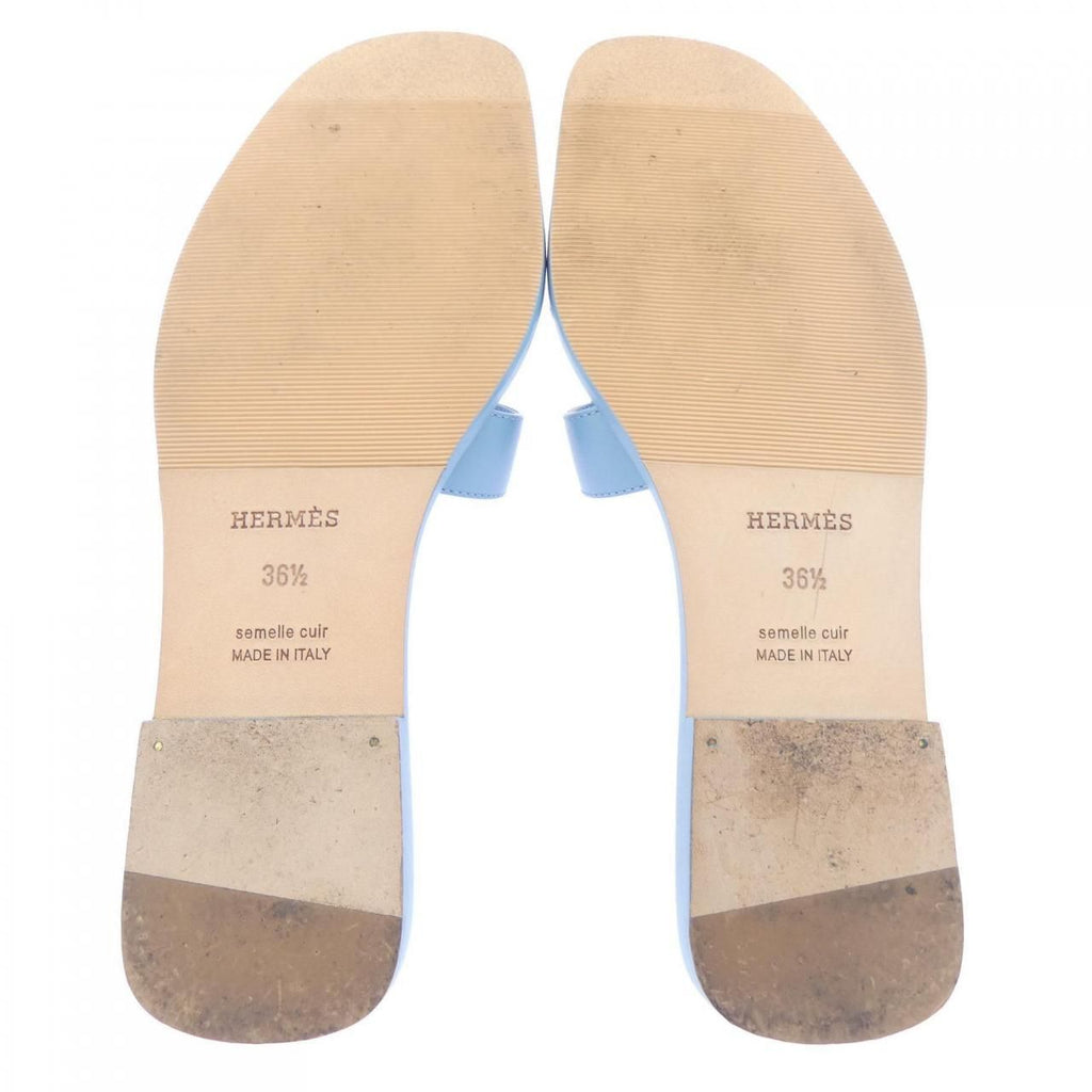 Hermes Oran Sandals Blue — view 4