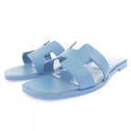 Hermes Oran Sandals Blue — view 3