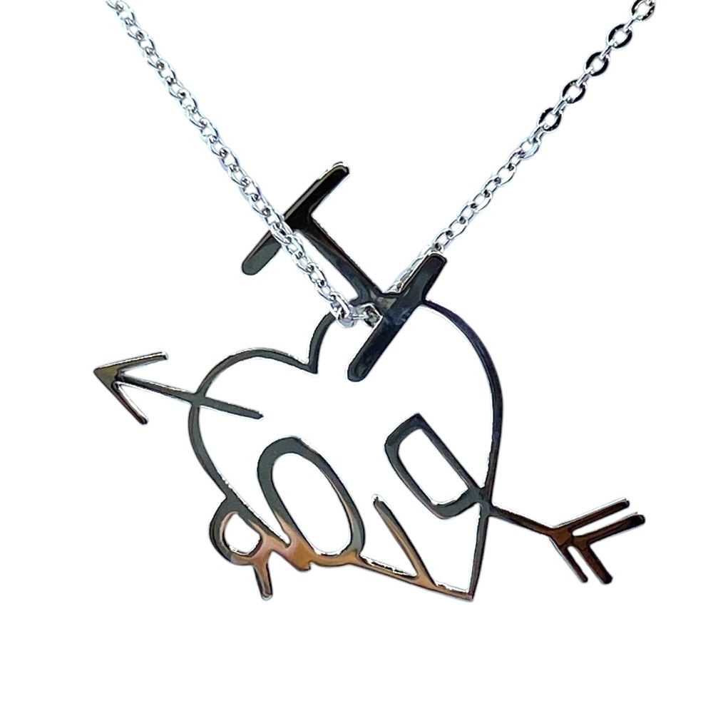 Dior I Love Heart Arrow Pendant Logo Silver Quality Presence — view 2