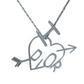 Dior I Love Heart Arrow Pendant Logo Silver Quality Presence