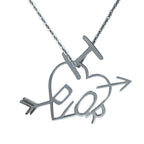 Dior I Love Heart Arrow Pendant Logo Silver Quality Presence