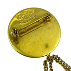 Chanel Vintage CC Logo Brooch Quilted Bag Motif Gold Plated High Quality — view 4