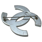 Chanel Vintage CC Logo Brooch Silver High Quality Presence — view 6