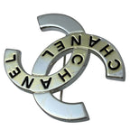Chanel Vintage CC Logo Brooch Silver High Quality Presence — view 4