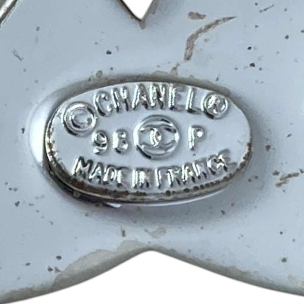 Chanel Vintage CC Logo Brooch Silver High Quality Presence — view 8