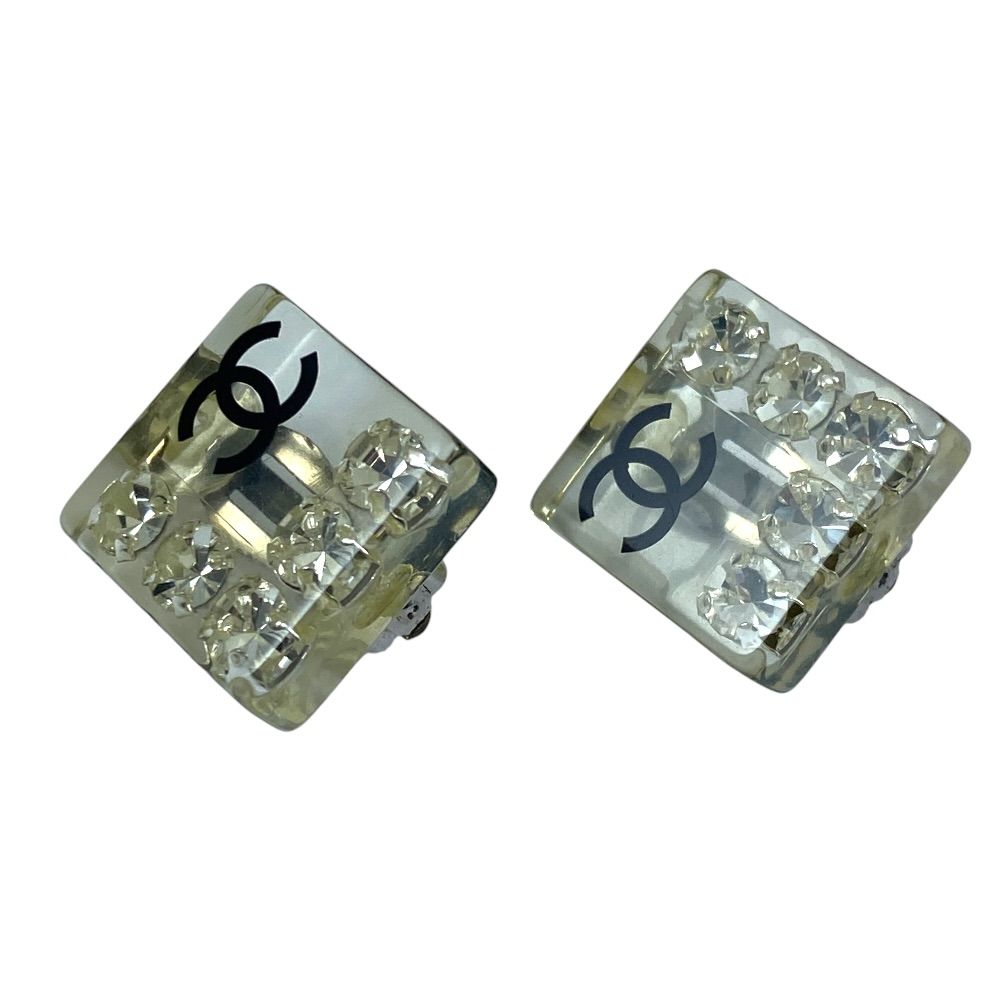 Chanel CC Logo Square Earring — view 6