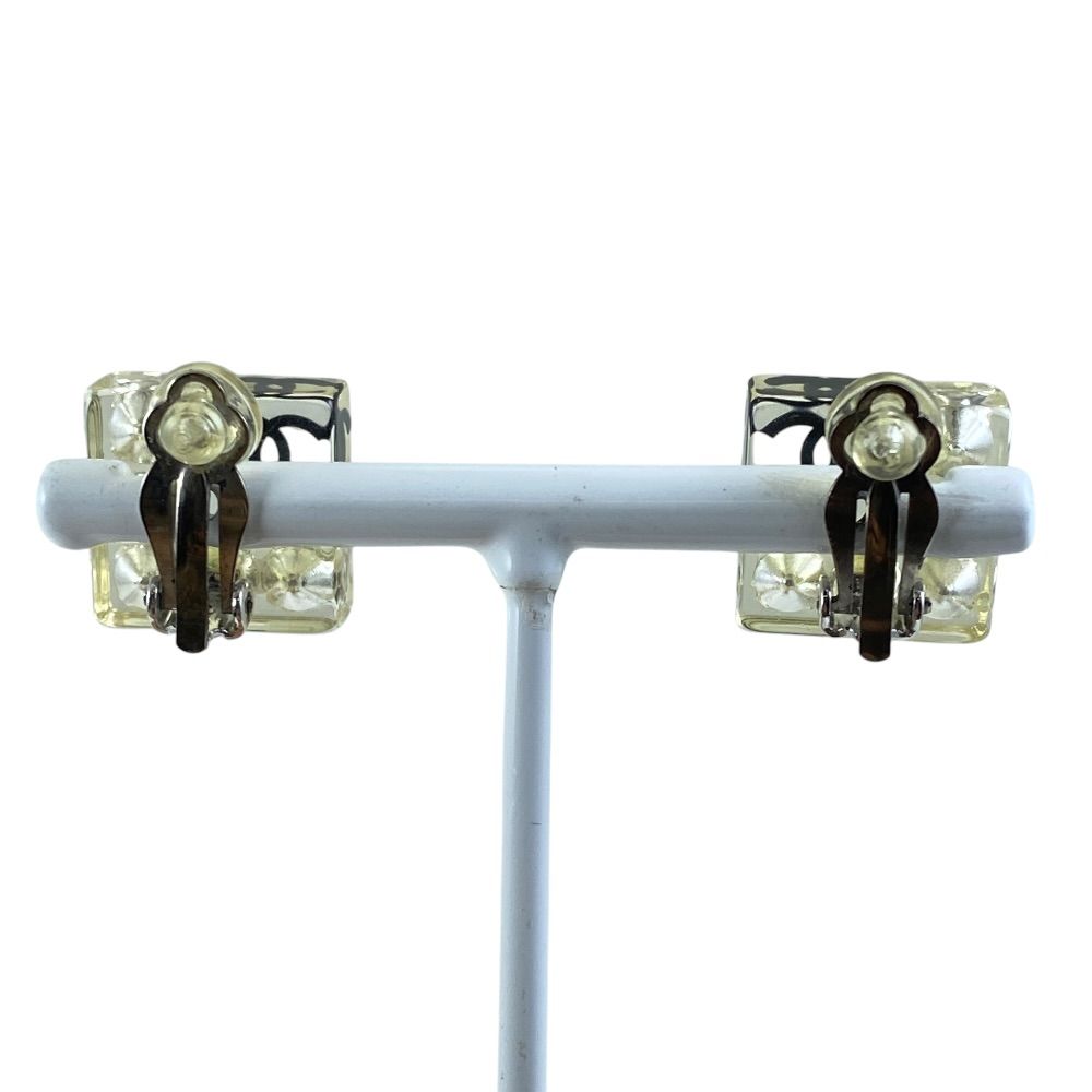 Chanel CC Logo Square Earring — view 3