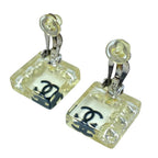 Chanel CC Logo Square Earring — view 5