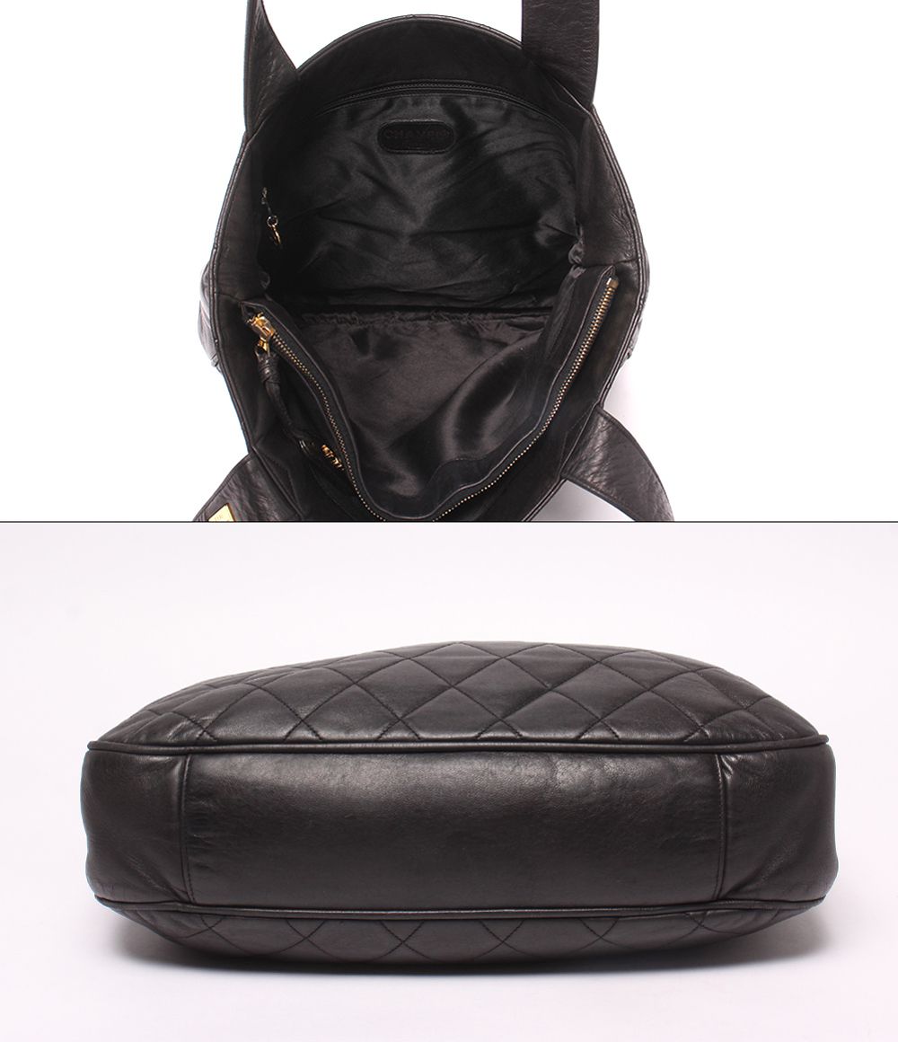 Chanel Tote Shoulder Bag Gold Quilted — view 3